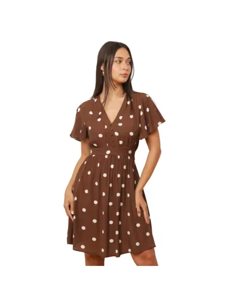 Haljina La Modeuse smeđa