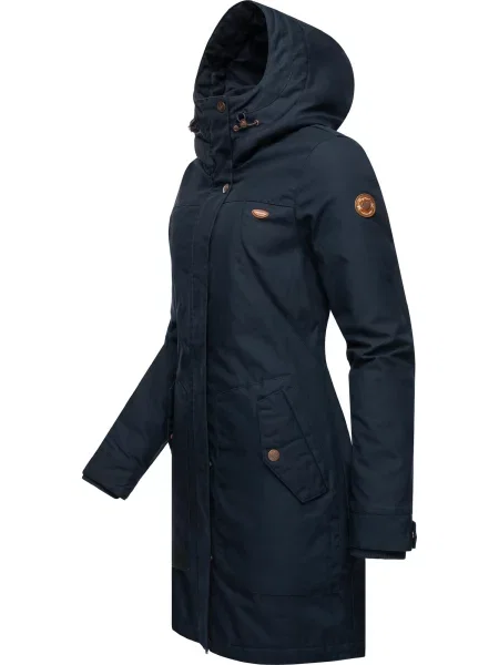 Ragwear Palton funcțională Jannisa bleumarin / maro alb