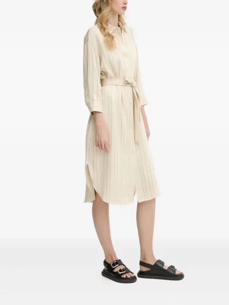 Sukienka koszulowa Armani Exchange w paski do kolan garniturowa