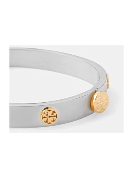 Tory Burch bransoletka ze stali nierdzewnej Icon szara