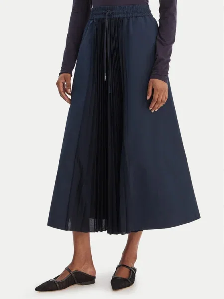 Weekend Max Mara Fustă plisată Folk Bleumarin