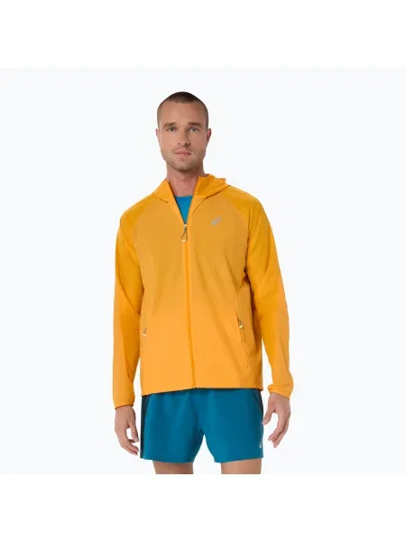 Tricou de alergare pentru bărbați ASICS Road All Over Print Singlet golden yellow/aegean blue albastru