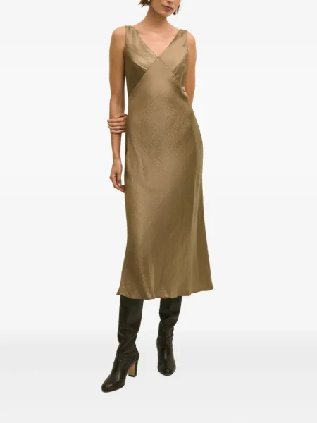 Rochie midi Brooks Brothers cu decolteu în V până la genunchi de costum