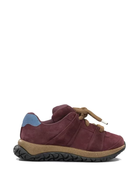 Sneakerși Birkenstock din piele de căprioară roșu