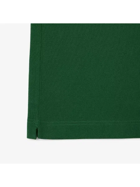 Lacoste Koszulka Polo Classic Fit Z Kontrastowym Kołnierzykiem zielona
