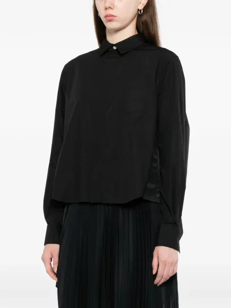 Риза Sacai кепър черно