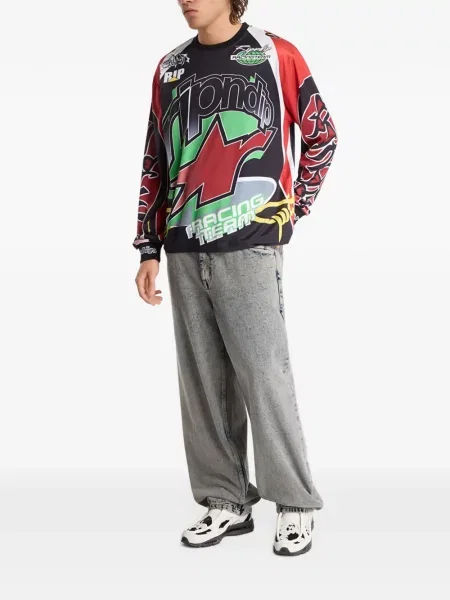 Дълго тениска Ripndip с принт червено