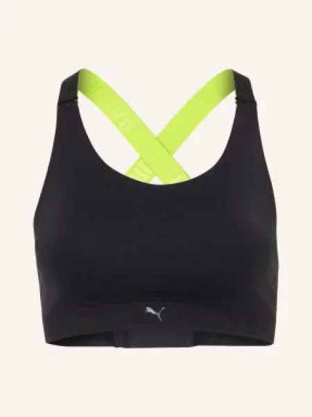Puma Sportovní Podprsenka 3d Knit / neonově žlutá černá