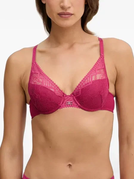 Sutien Chantelle cu model floral din dantelă roz