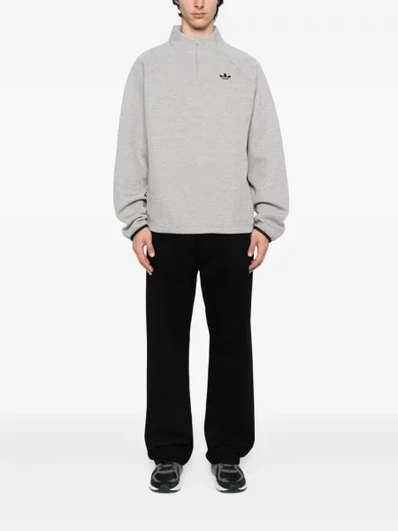 Kraťasy Adidas s polovičními zipem s kapucí černé