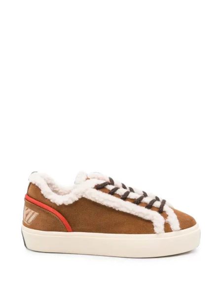Sneakerși Inuikii din piele de oaie maro
