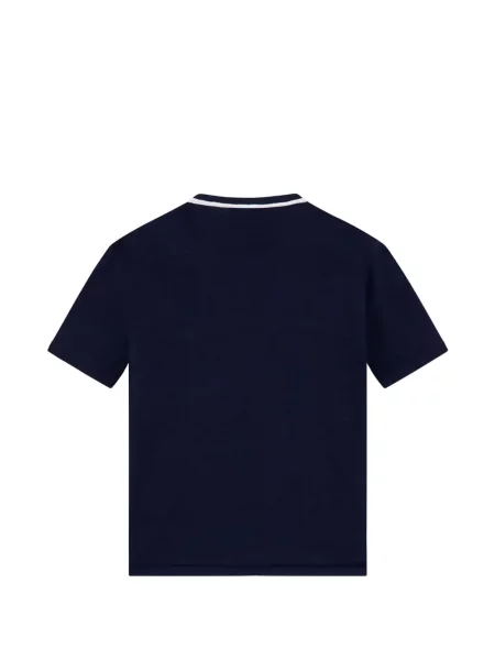 Тениска Giorgio Armani с кръгло деколте синьо