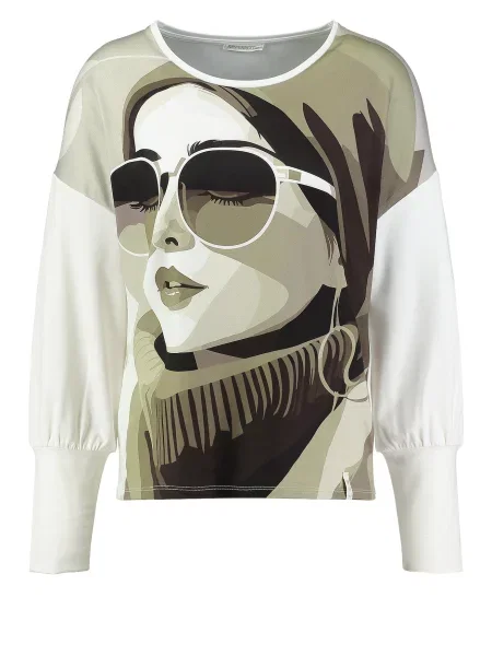 Key Largo Tricou LOUISE verde alb
