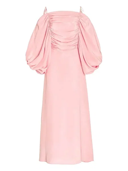Rochie Rodarte de mătase de costum roz