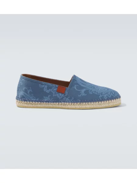 Espadrile Etro s paisley potiskom modra