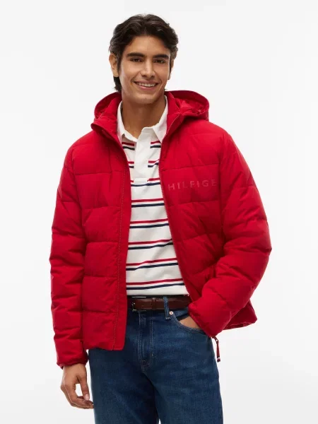 TOMMY HILFIGER Prechodná bunda / svetločervená červená