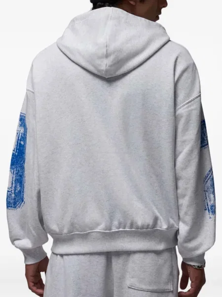 Hanorac din fleece Nike cu broderie din fleece gri