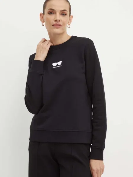 Karl Lagerfeld bluza z aplikacją czarny