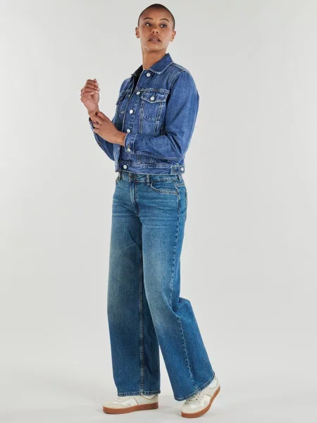 Tommy Jeans Džínová Bunda denim medium modrá