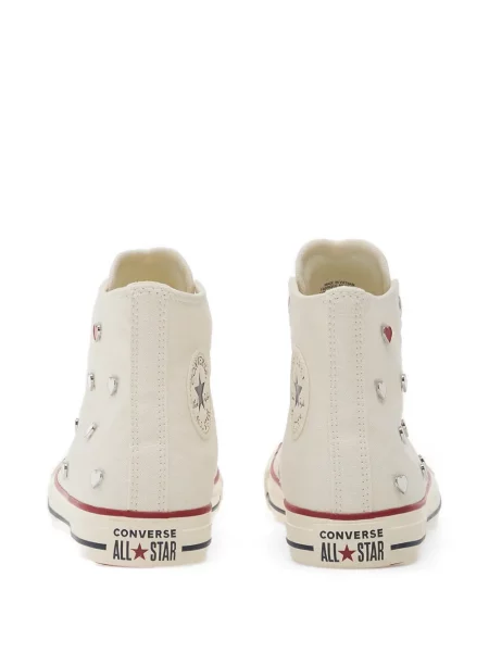 Top Converse cu motiv cu inimi maro