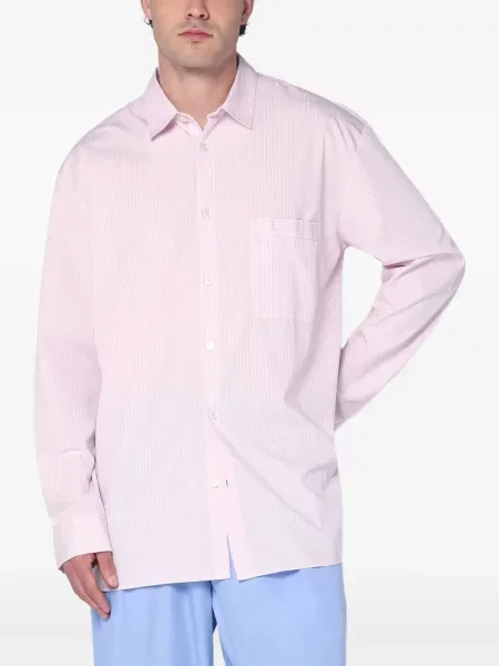 Dlouhá proužkovaný košile Tekla růžová