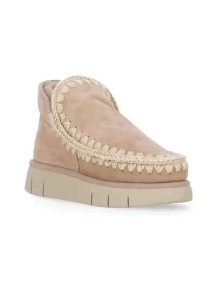 Buty do kostki Mou skórzane brązowe