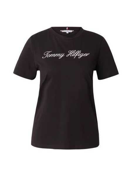 TOMMY HILFIGER Tricou negru alb