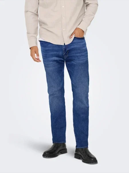 Only & Sons Jeans ONSWEFT închis albastru