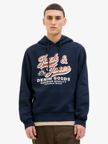 Palton Jack & Jones cu autograf albastru