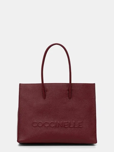 Кожена чанта Coccinelle COCCINELLEMYRTHA MAXI LOG E1 QBB 18 02 01 черно