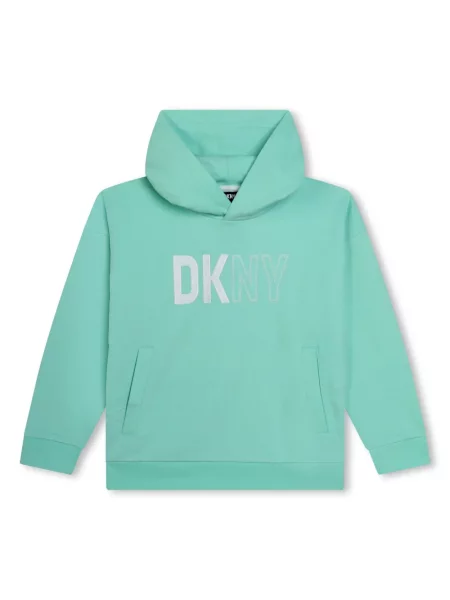 Bluza z kapturem dziecięca Dkny zielona