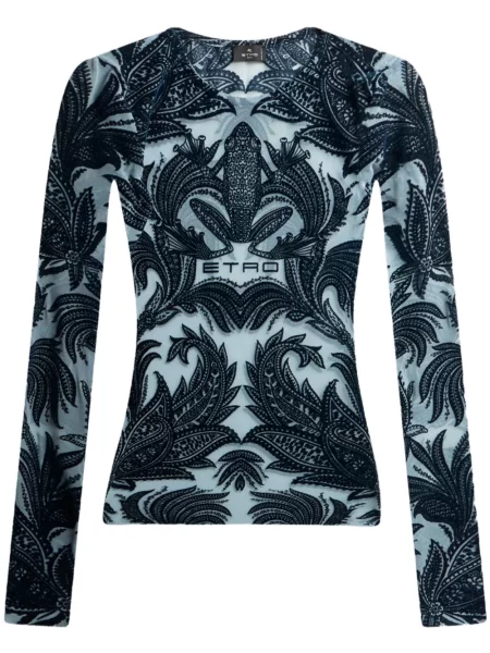 Top Etro din tul negru