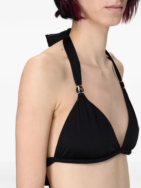 Bikini Elisabetta Franchi nyakkendővel fekete