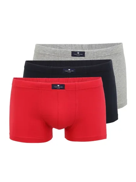 TOM TAILOR Boksarice temno modra / pegasto / svetlo rdeča siva