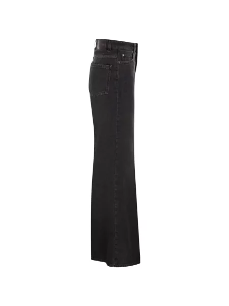 Blugi cu picior larg Weekend Max Mara negru