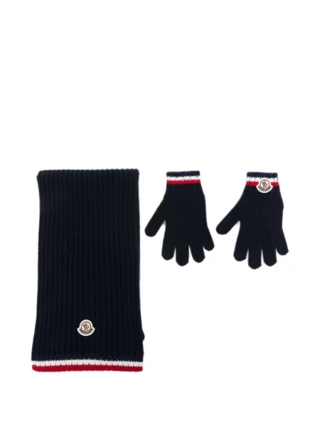 Rękawiczki dziecięce Moncler Enfant niebieskie