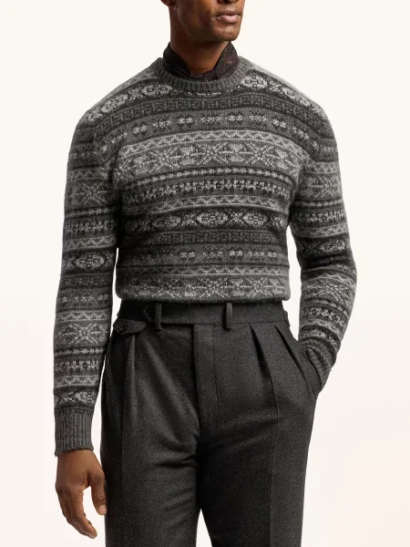 Ralph Lauren Purple Label Svetry S Kašmírem / světle / tmavě šedá