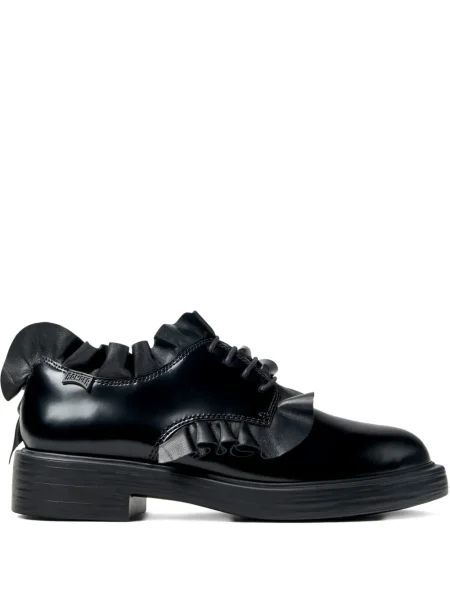 Ниски обувки Camper с връзки с волани с дантела черно