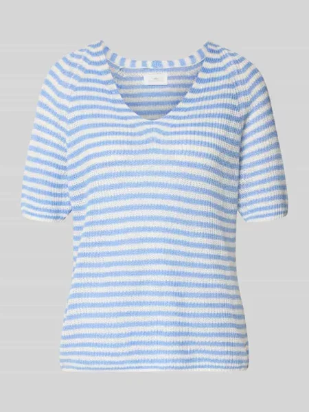 T-shirt z lnu z dekoltem w serek Fynch-hatton