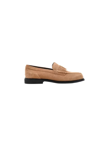 Karl Lagerfeld loafersy zamszowe Mia brązowe