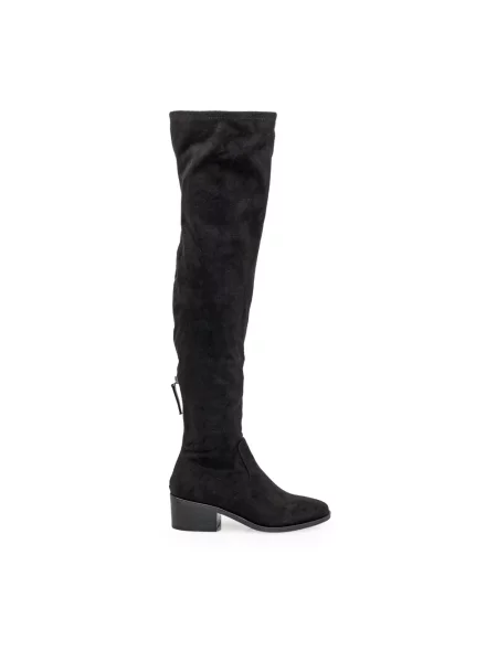 Welurowe kozaki Steve Madden na wysokim obcasie brązowe
