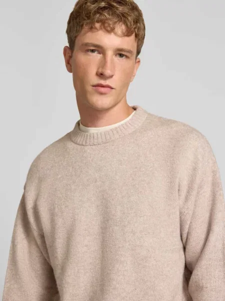 Sweter z dzianiny z okrągłym dekoltem model SOHO OLLIE' Jack & Jones