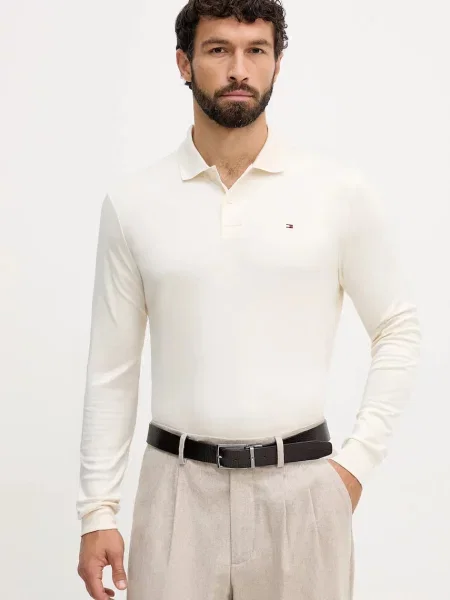 Majica z dolgimi rokavi Tommy Hilfiger bež
