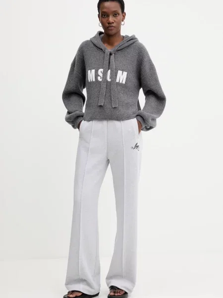 Спортивні штани MSGM однотонні сірий