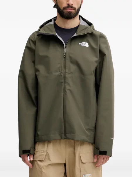 Geacă The North Face cu glugă verde