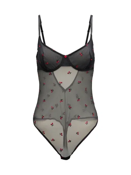 Hunkemöller Body Chelsey verde / roșu negru