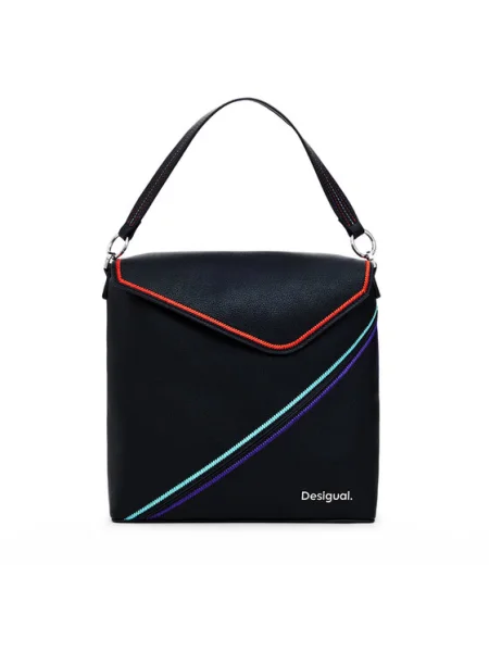 Desigual rucsac CLEO BLACK JERSEY femei mic cu imprimeu negru