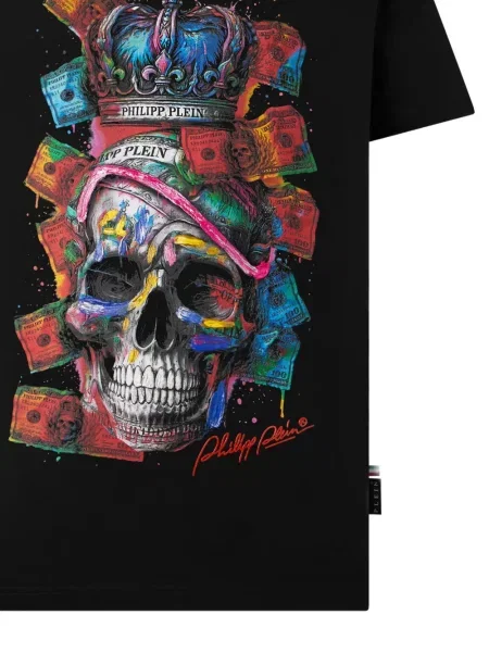 Tricou Philipp Plein cu imagine negru