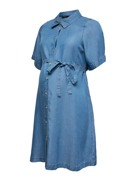 Vero Moda Maternity Dolga srajca VMMBREE moder denim
