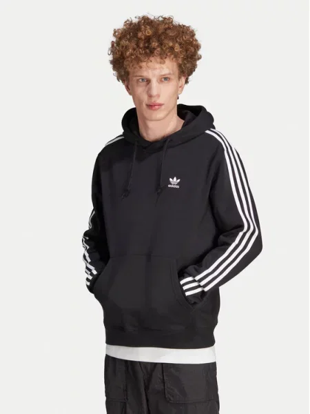 Кофта adidas Originals з капюшоном з аплікацією чорний